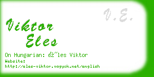 viktor eles business card